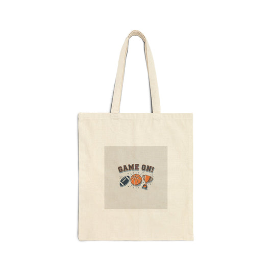 Game On Bracket Tote | Sports Bracket Humor, Playoff Prediction Canvas Tote