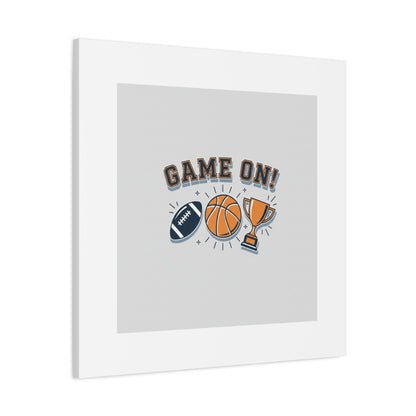 Game On! Matte Canvas, Stretched | Playoff Bracket Poster, Sports Prediction Print