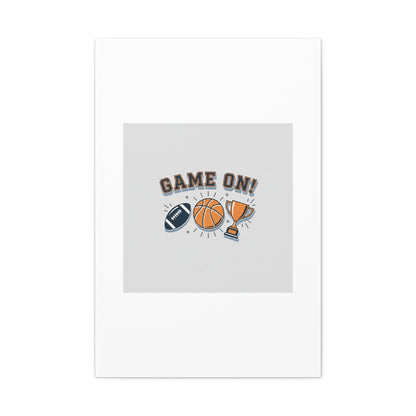 Game On! Matte Canvas, Stretched | Playoff Bracket Poster, Sports Prediction Print