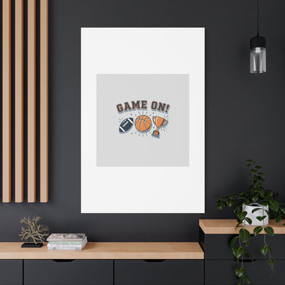 Game On! Matte Canvas, Stretched | Playoff Bracket Poster, Sports Prediction Print