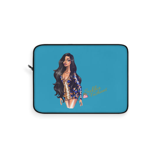 Stylish Girl Laptop Sleeve — Fashion Illustration Laptop Case