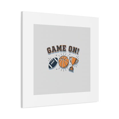 Game On! Matte Canvas, Stretched | Playoff Bracket Poster, Sports Prediction Print