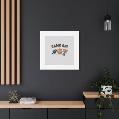 Game On! Matte Canvas, Stretched | Playoff Bracket Poster, Sports Prediction Print