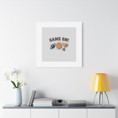 Game On! Matte Canvas, Stretched | Playoff Bracket Poster, Sports Prediction Print