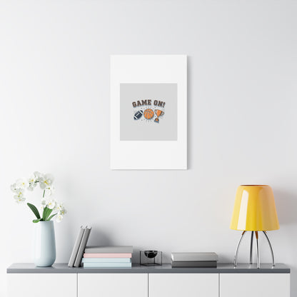 Game On! Matte Canvas, Stretched | Playoff Bracket Poster, Sports Prediction Print