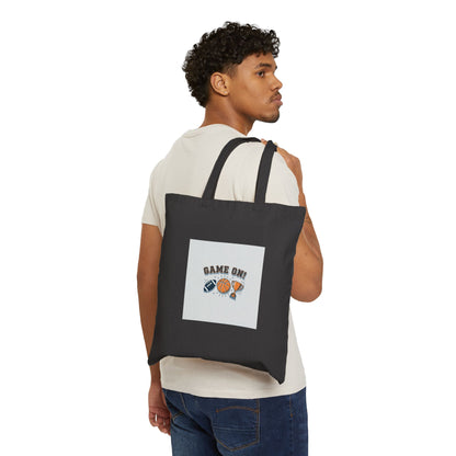 Game On Bracket Tote | Sports Bracket Humor, Playoff Prediction Canvas Tote