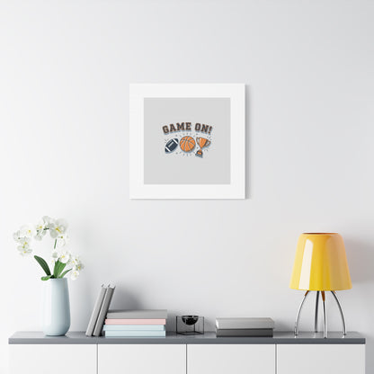 Game On! Matte Canvas, Stretched | Playoff Bracket Poster, Sports Prediction Print