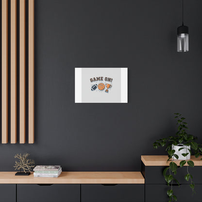Game On! Matte Canvas, Stretched | Playoff Bracket Poster, Sports Prediction Print