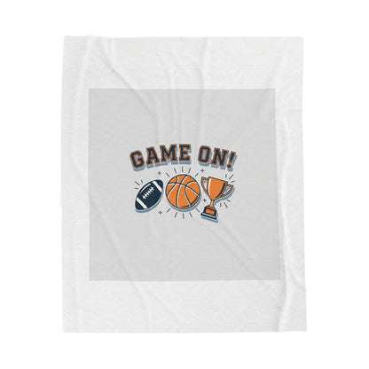 Game On Bracket Design Velveteen Plush Blanket | Playoff Prediction, Sports Bracket Humor