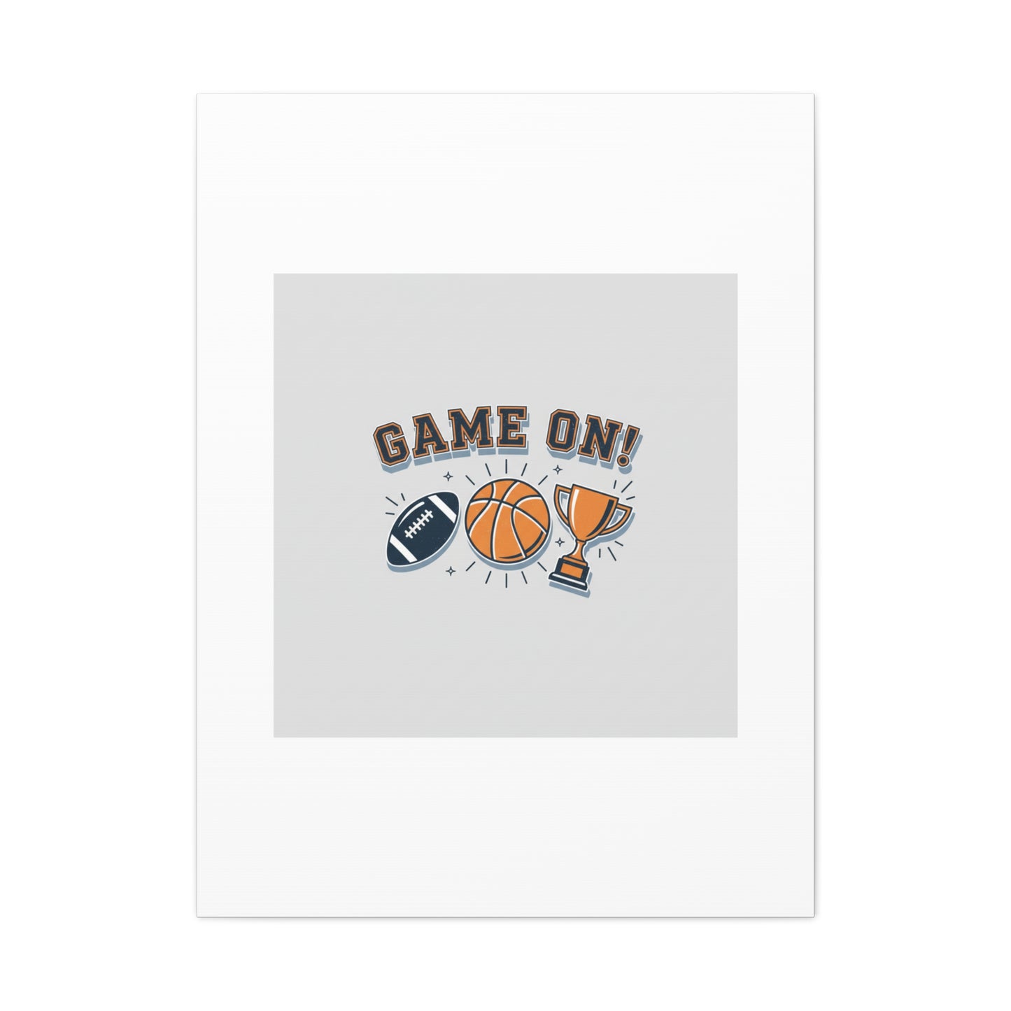 Game On! Matte Canvas, Stretched | Playoff Bracket Poster, Sports Prediction Print