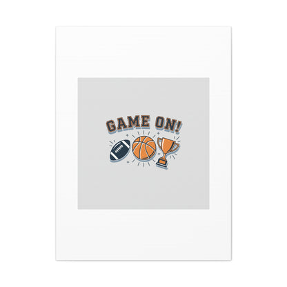 Game On! Matte Canvas, Stretched | Playoff Bracket Poster, Sports Prediction Print