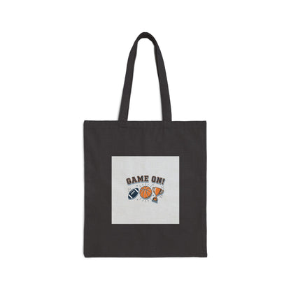 Game On Bracket Tote | Sports Bracket Humor, Playoff Prediction Canvas Tote