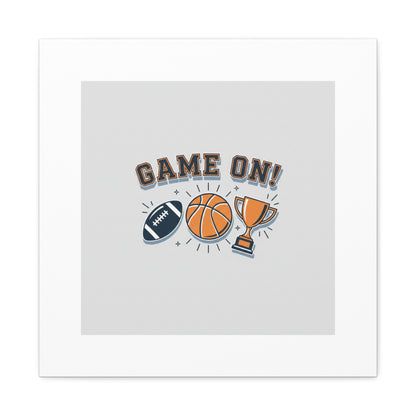Game On! Matte Canvas, Stretched | Playoff Bracket Poster, Sports Prediction Print