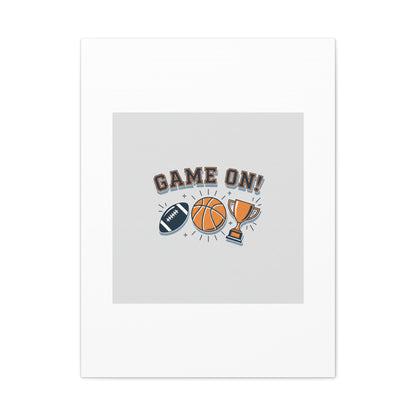 Game On! Matte Canvas, Stretched | Playoff Bracket Poster, Sports Prediction Print