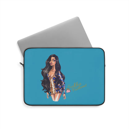 Stylish Girl Laptop Sleeve — Fashion Illustration Laptop Case