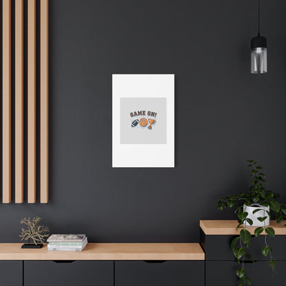 Game On! Matte Canvas, Stretched | Playoff Bracket Poster, Sports Prediction Print