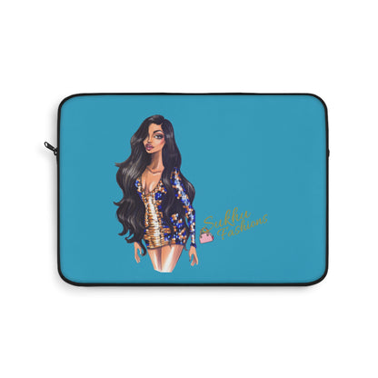 Stylish Girl Laptop Sleeve — Fashion Illustration Laptop Case
