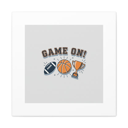 Game On! Matte Canvas, Stretched | Playoff Bracket Poster, Sports Prediction Print