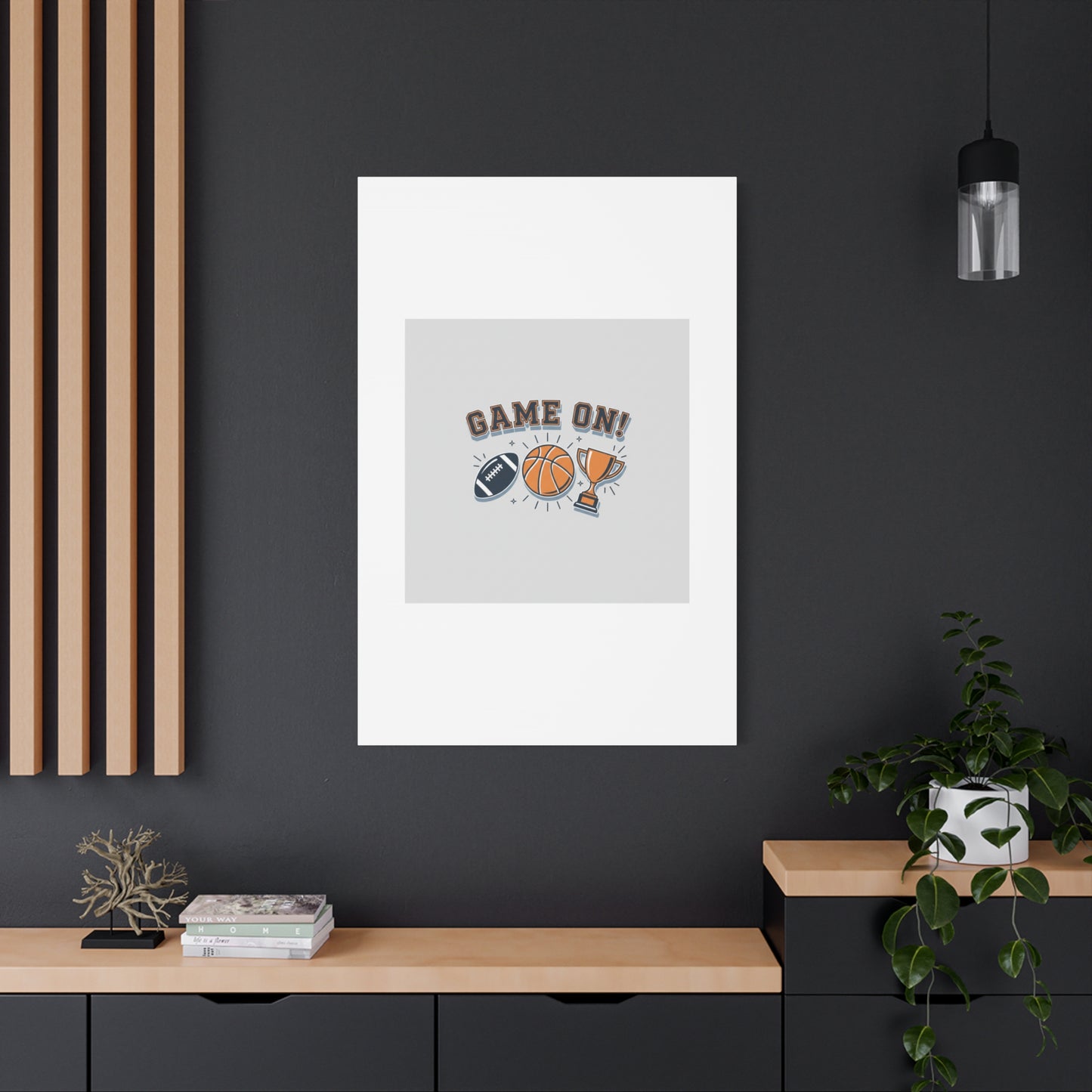 Game On! Matte Canvas, Stretched | Playoff Bracket Poster, Sports Prediction Print