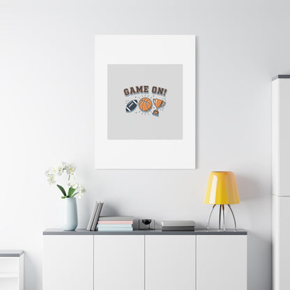 Game On! Matte Canvas, Stretched | Playoff Bracket Poster, Sports Prediction Print