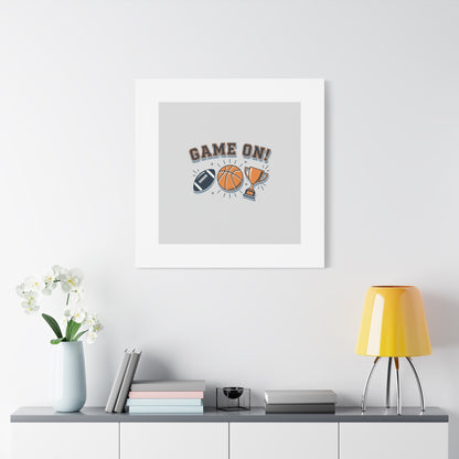 Game On! Matte Canvas, Stretched | Playoff Bracket Poster, Sports Prediction Print