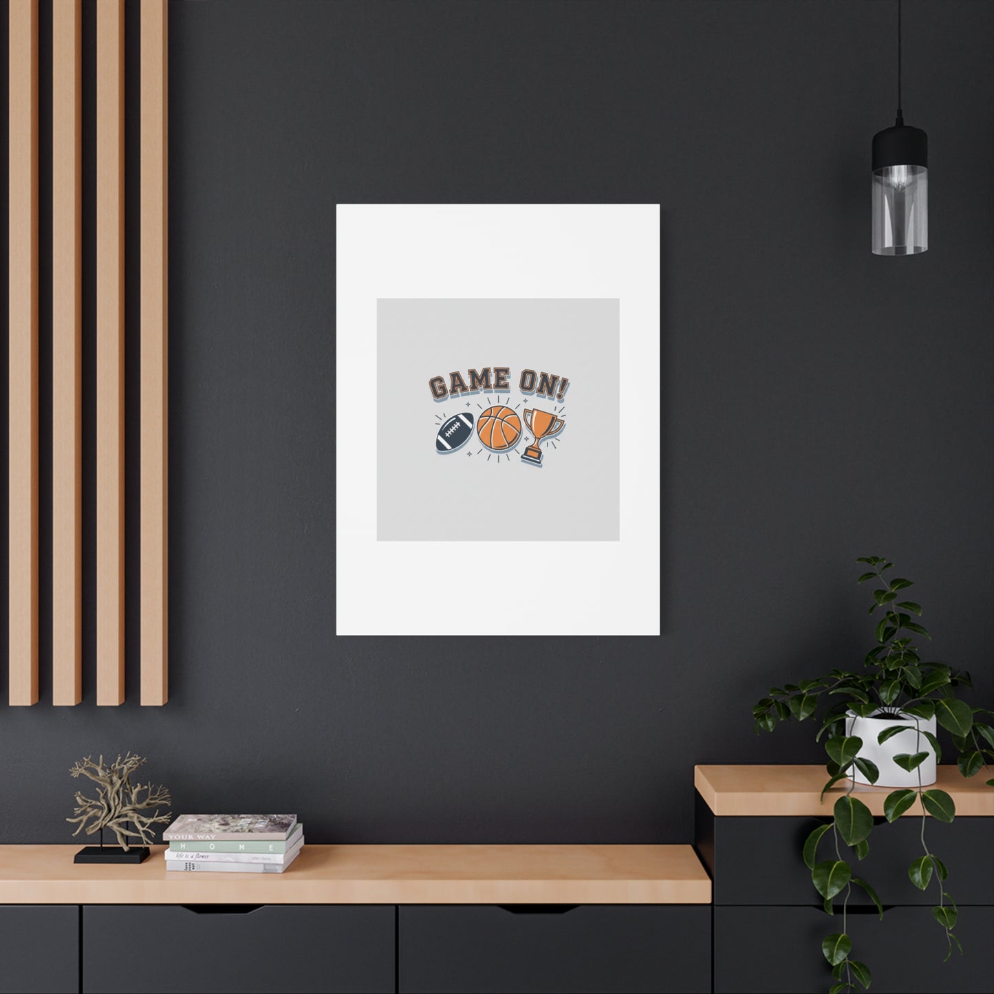Game On! Matte Canvas, Stretched | Playoff Bracket Poster, Sports Prediction Print