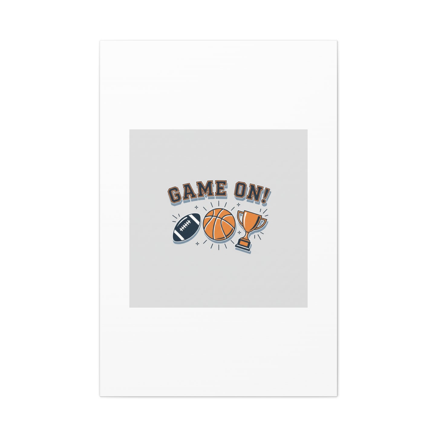 Game On! Matte Canvas, Stretched | Playoff Bracket Poster, Sports Prediction Print