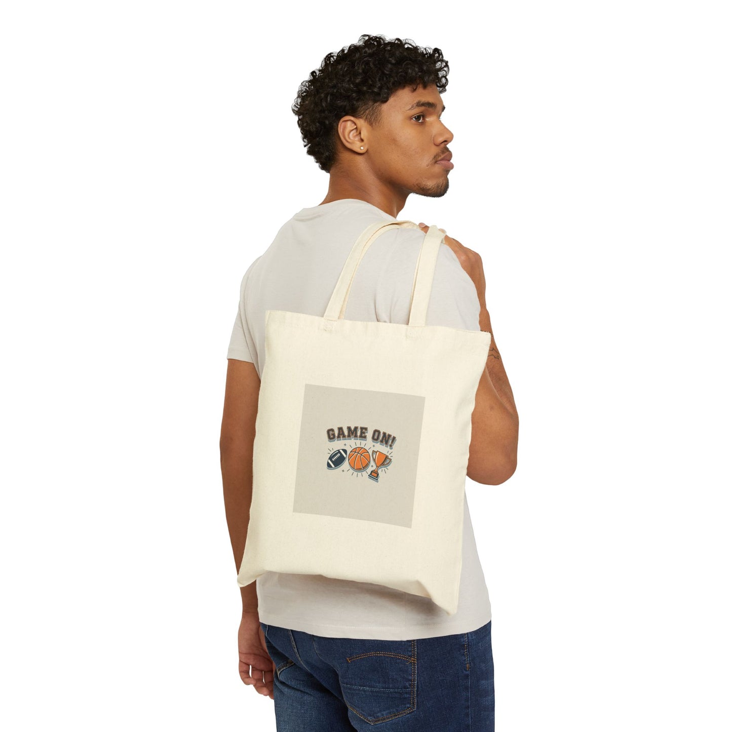 Game On Bracket Tote | Sports Bracket Humor, Playoff Prediction Canvas Tote