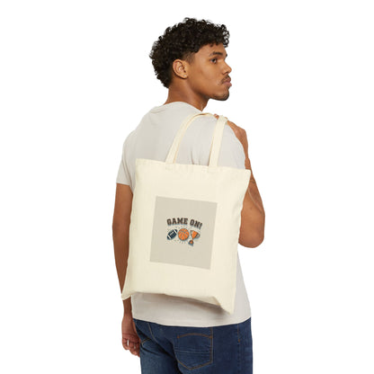 Game On Bracket Tote | Sports Bracket Humor, Playoff Prediction Canvas Tote