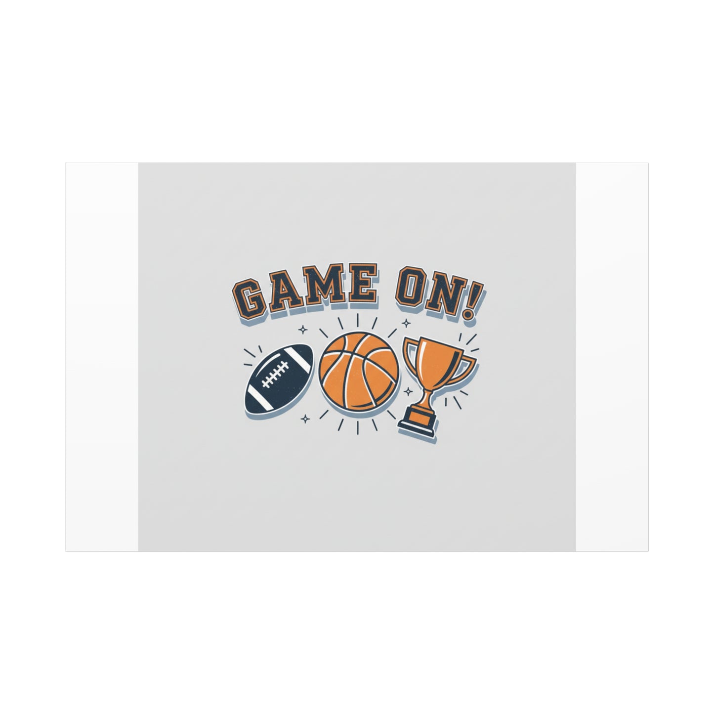 Game On! Matte Canvas, Stretched | Playoff Bracket Poster, Sports Prediction Print